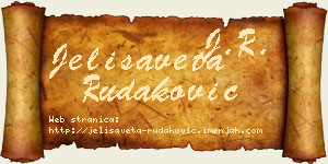 Jelisaveta Rudaković vizit kartica
